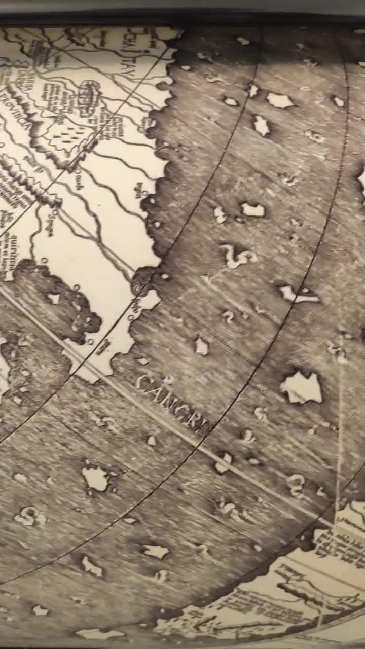 世界地図の版画、1507年ヴァルトゼーミュラー複製 - アメリカ大陸の