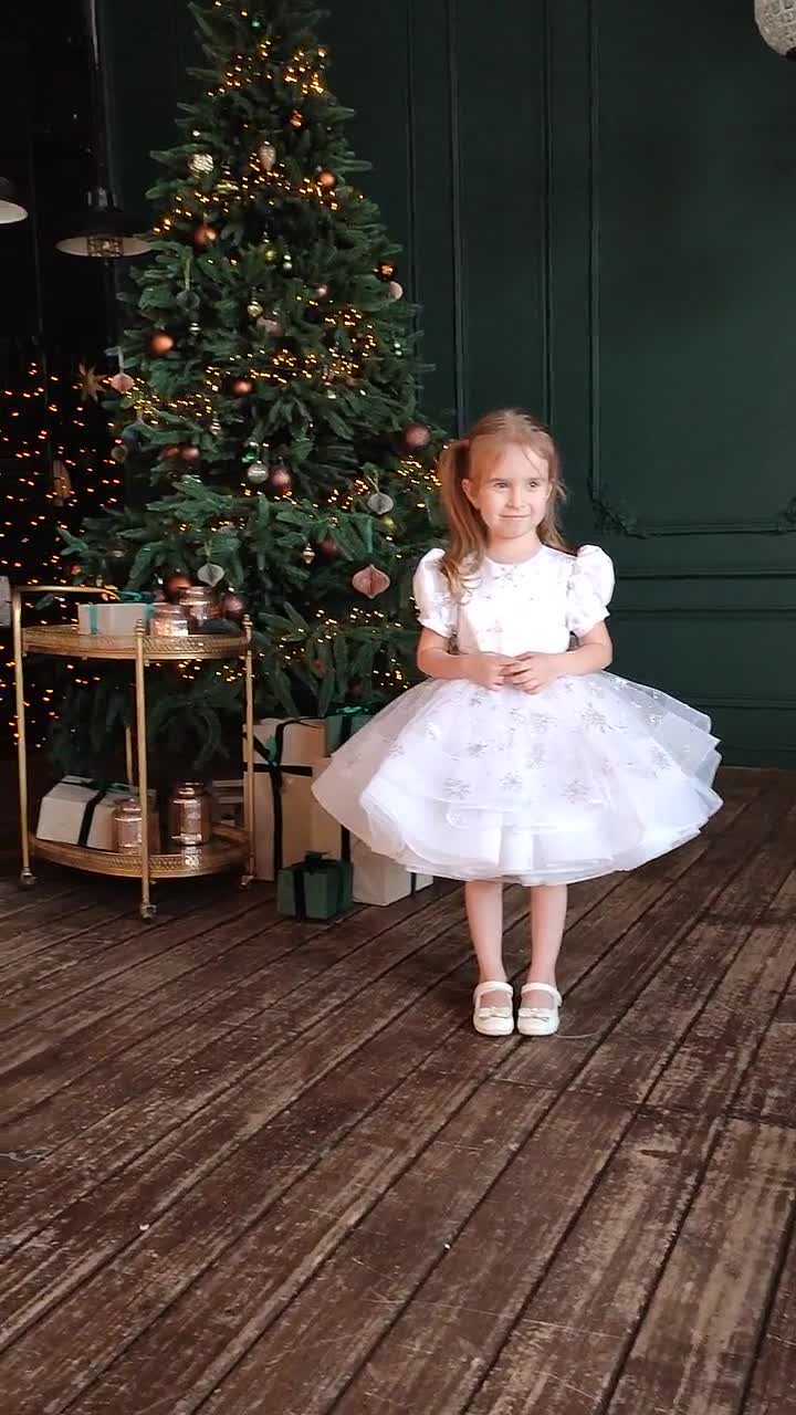 white christmas dress toddler Baby dress, white dress, baby girl for Xmas with snowflakes, baby Christmas gift, Girls Christmas Outfit white christmas dress girl