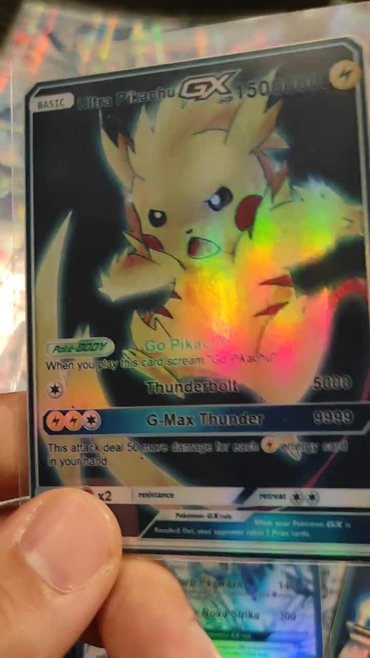 ウルトラピカチュウGX、GMAX、VMAX、ギガンタマックスEXポケモンカード