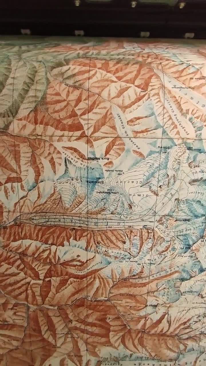 カンチェンジュンガ国立公園地図：1930年代のシッキム・ヒマラヤ地形図