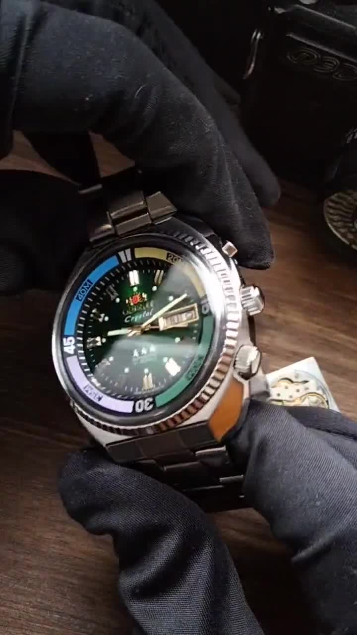 Japanese Orient Self-winding Watch, Green Dial, 21 Jewel - Etsy