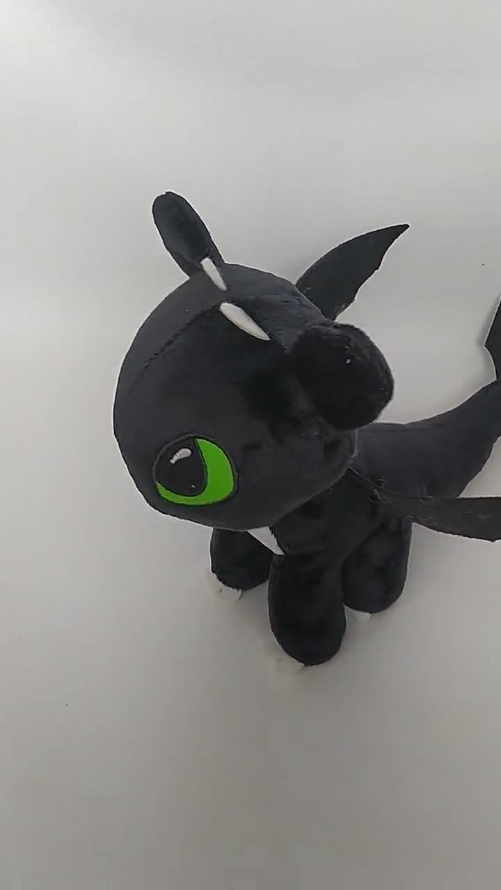 ナイトフューリーぬいぐるみ トゥースレスブラックドラゴン - Etsy 日本