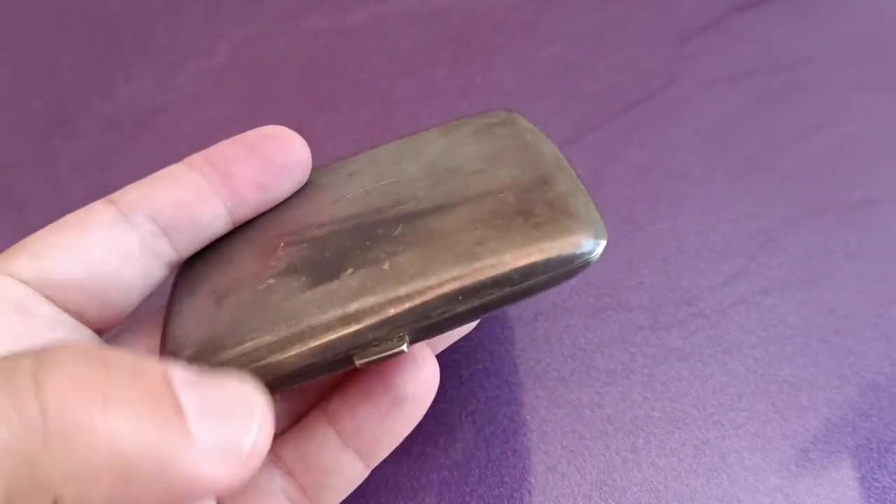 1900年代 シルバー 800 シガレットケース、ヴィンテージ シルバー