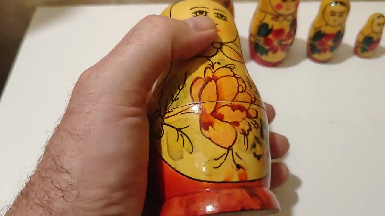 ロシアの民俗マトリョーシカ人形 6 体のビンテージ セット。 - Etsy 日本