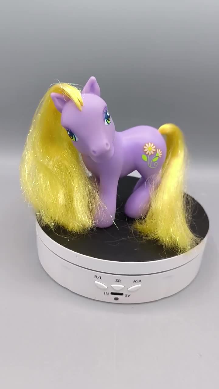 ヴィンテージ MLP G3 デイジージョ、黄色のデイジーをあしらった紫の