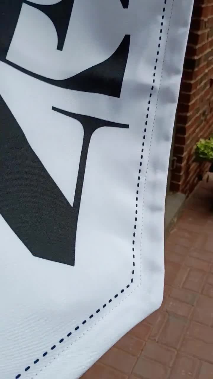 ELEGANT OPEN Flag * Double Sided * Heavy Weight Canvas * Handmade