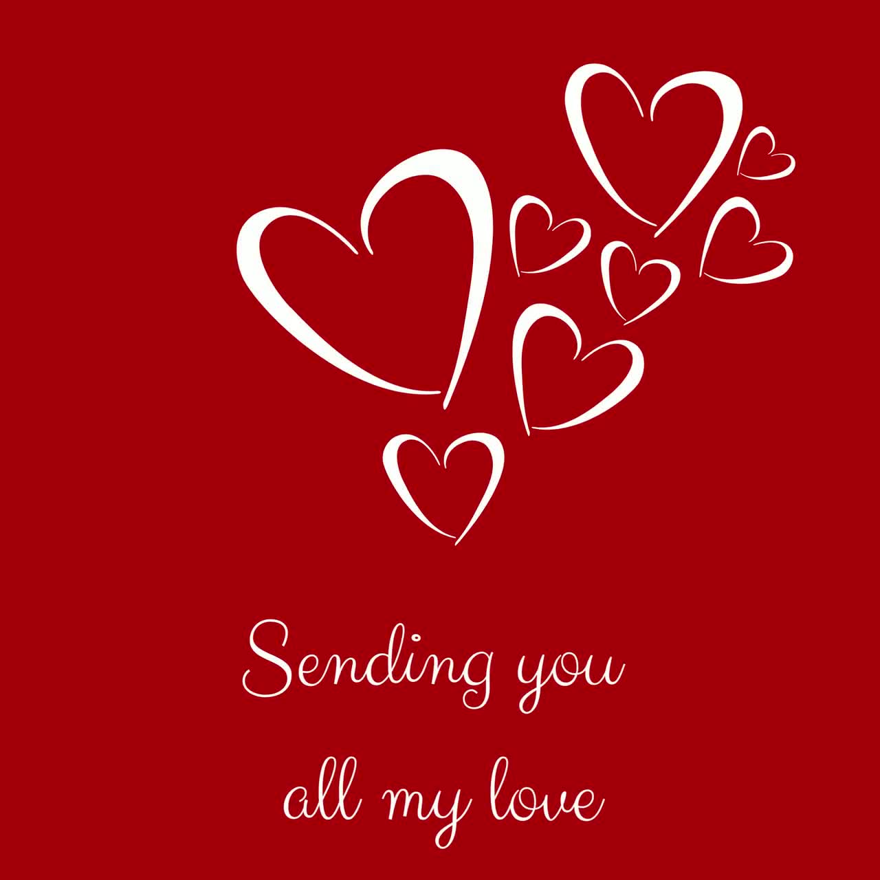 I Love You Animated E-card: Hearts, Send Love (digital Card