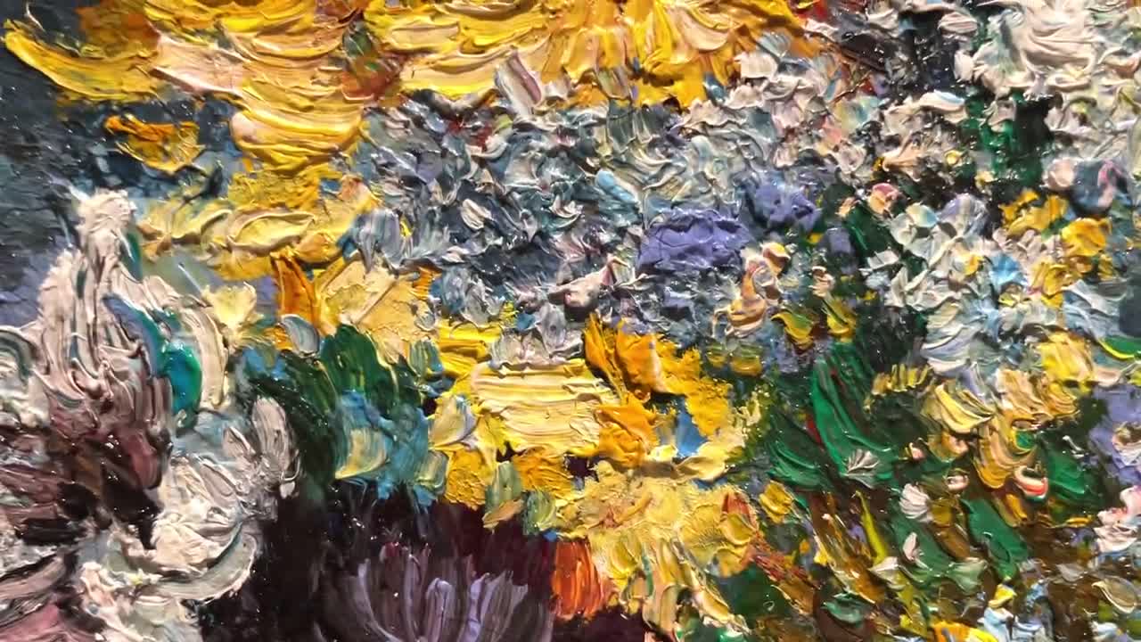 額装されたライラック、ヒナギク、アネモネの花瓶、ゴッホ作複製