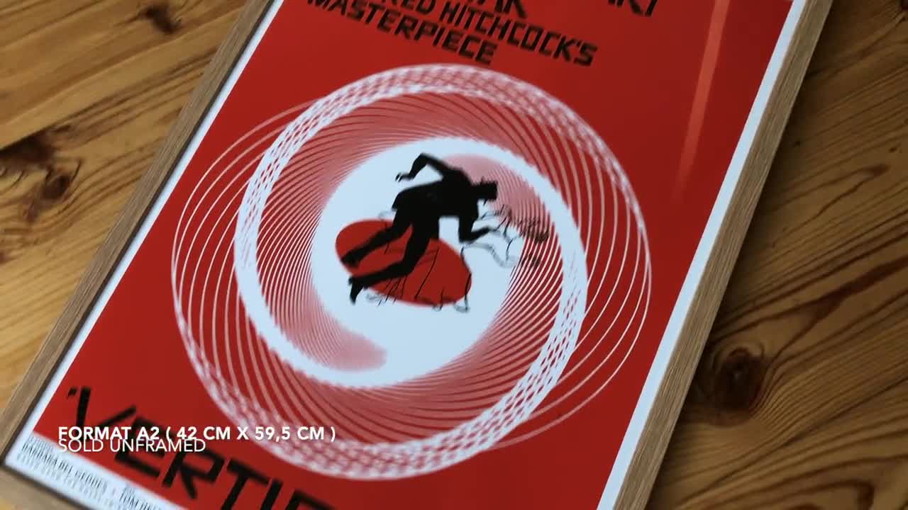 めまい 1958 ポスター – アルフレッド・ヒッチコック映画ポスター