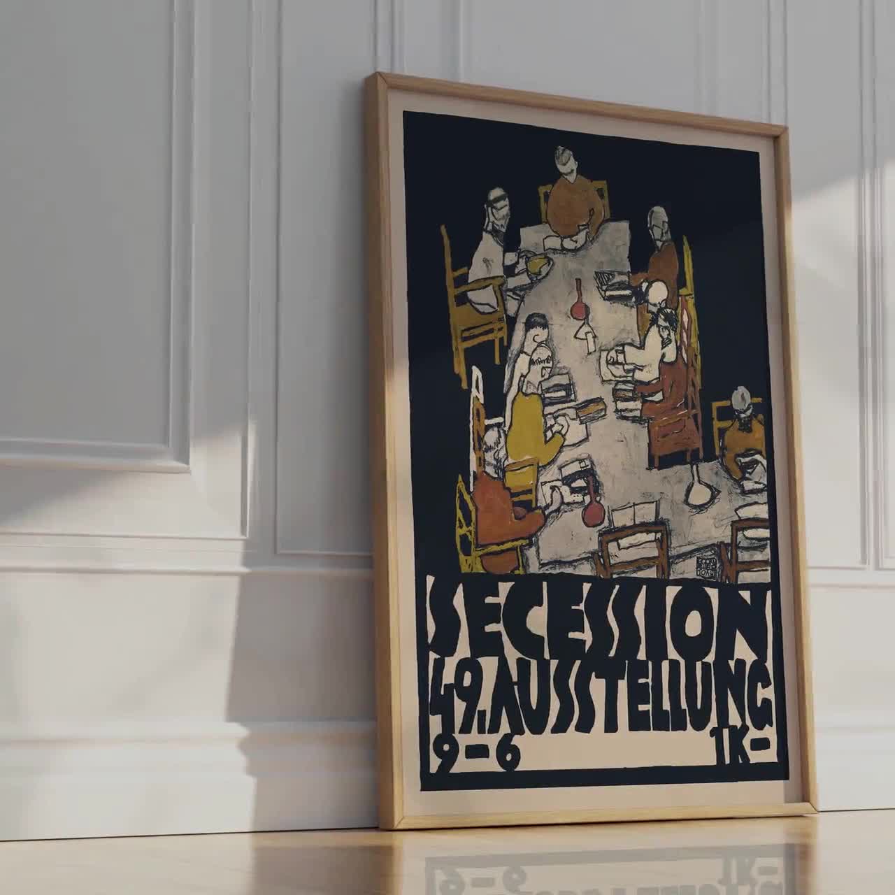 Egon Schiele Vienna Secession Poster, Art Nouveau Exhibition Print