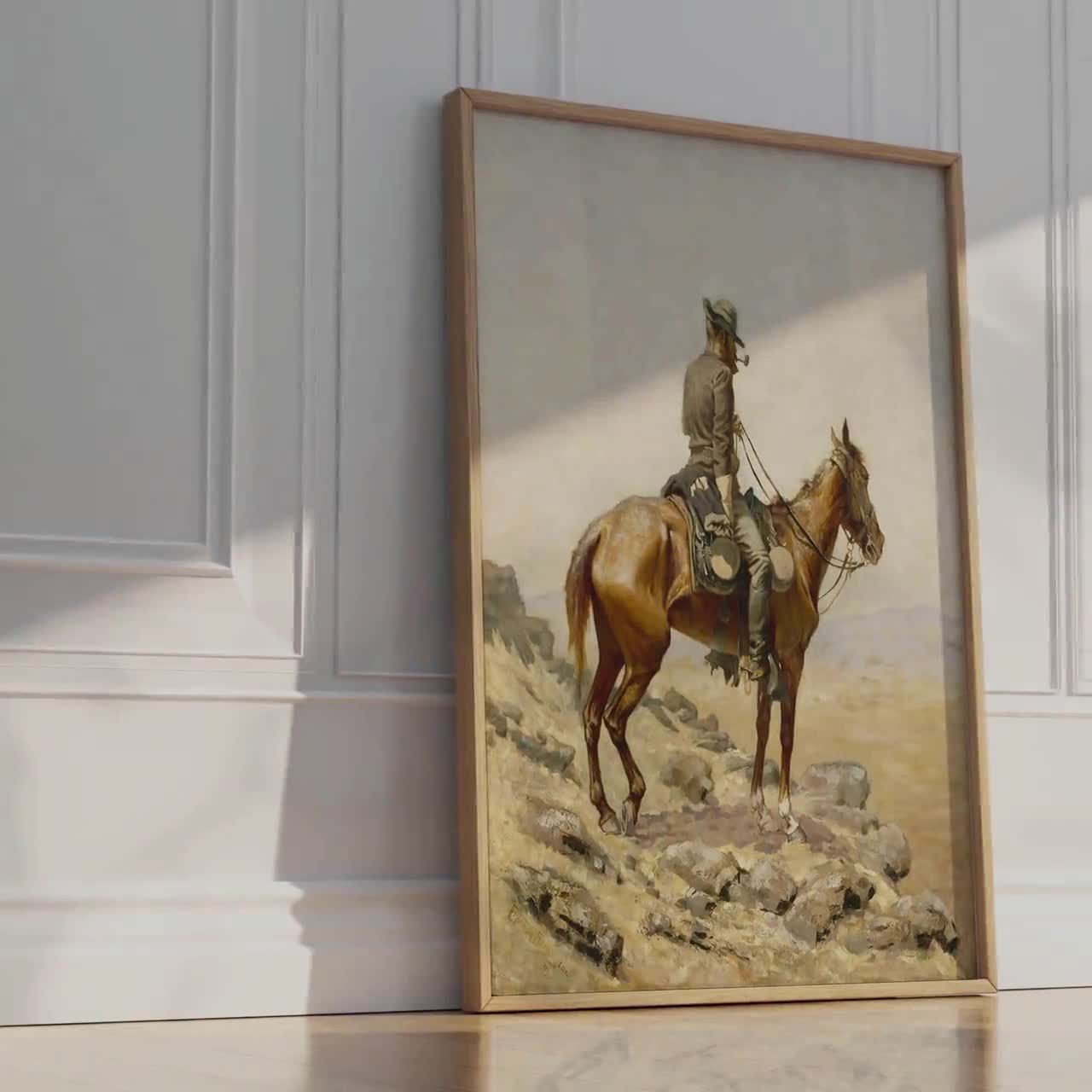 フレデリック・レミントンのカウボーイ絵画：西部劇のアートプリント