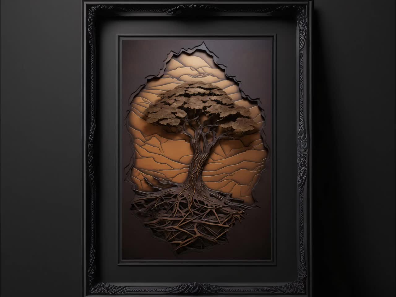 African Acacia, Printable Wall Art, Instant Download, Metal Wood