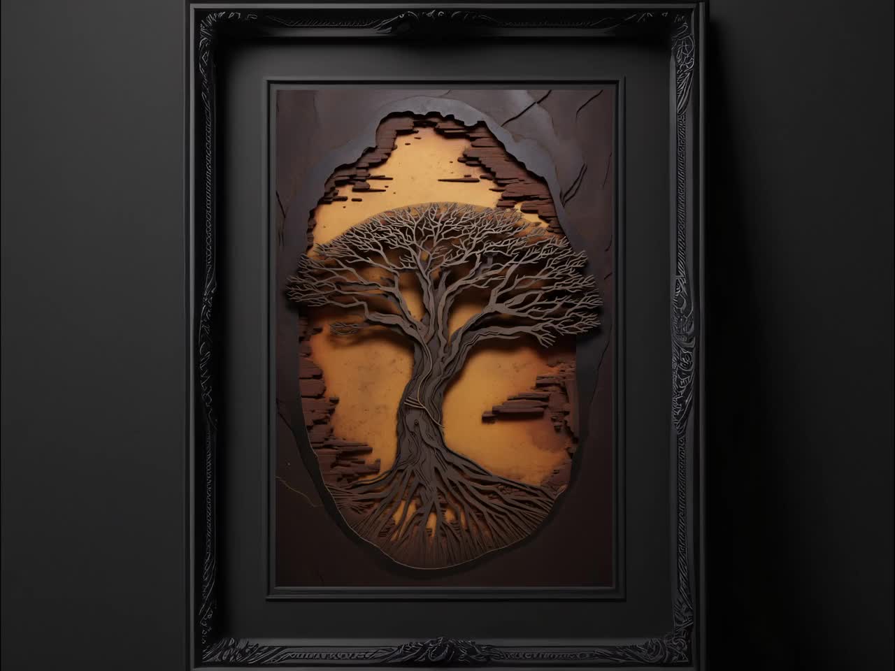 Printable African Wall Art, Digital Download, Aged Metal and Wood