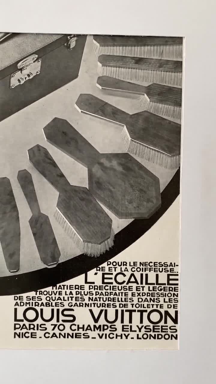 Original 1930s Vintage Louis Vuitton Advertisement Print: French