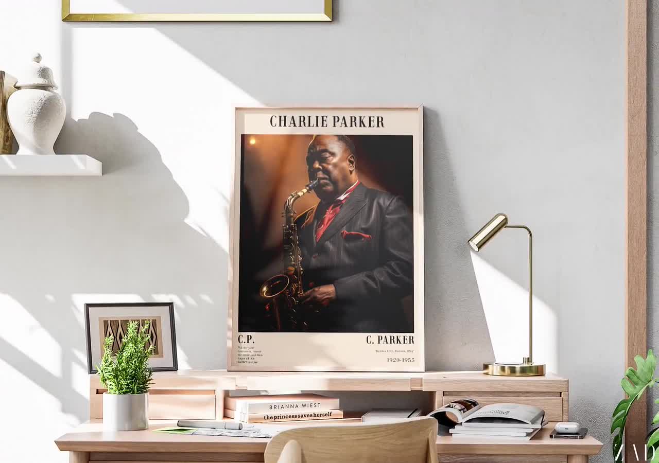 Charlie Parker Poster | Musical Print | Jazz Poster | Jazz