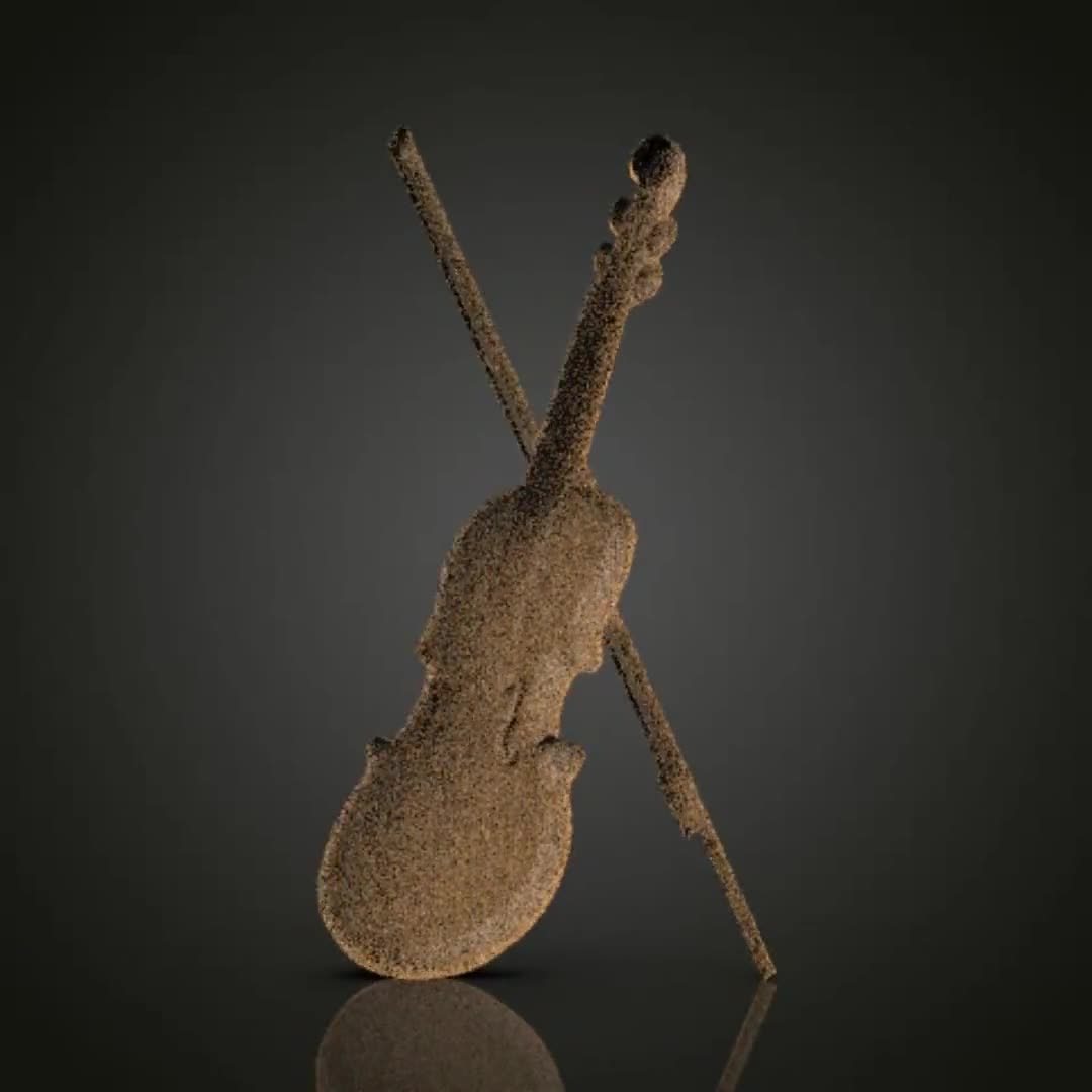 Violin and Bow CNC Carving STL File - Musical Instrument Design