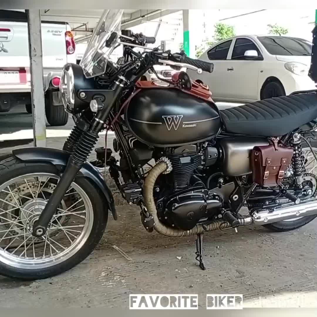 カワサキ W650 W800 レザータンクストラップ（ポーチ付き） - Etsy 日本