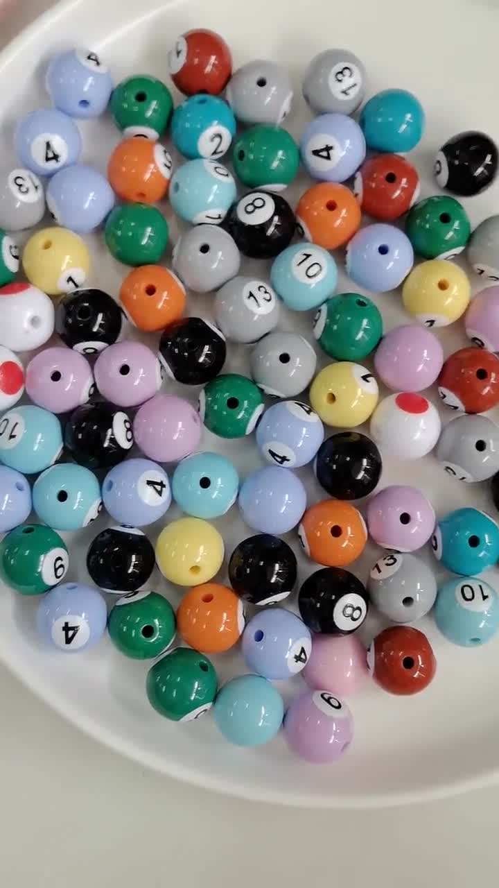 15 mmボールビーズ カラフル ビリヤードボール アクリル プール