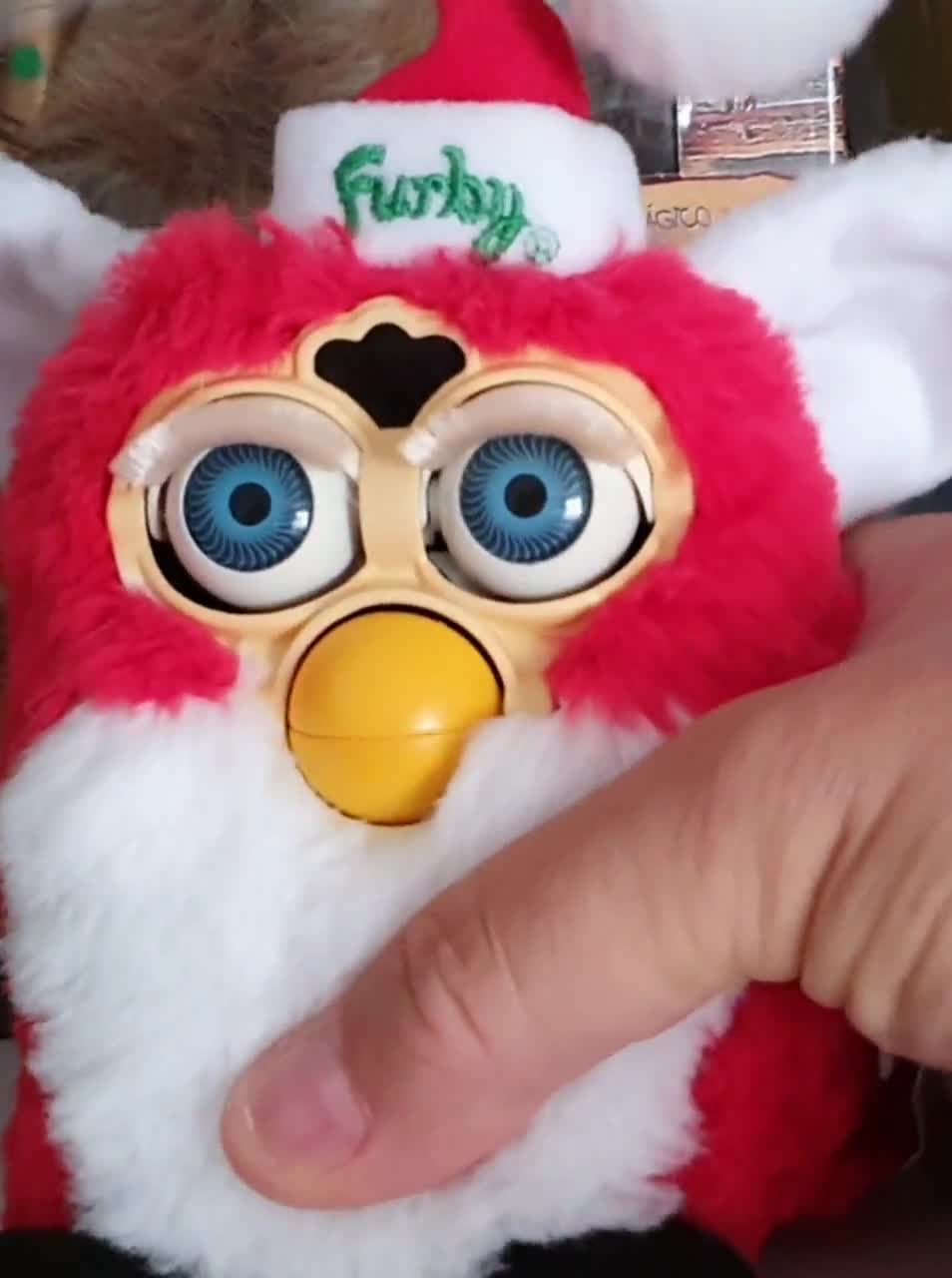 Furby 1998 Santa Furby Plush Toy Red Furby Model 70-885 Special