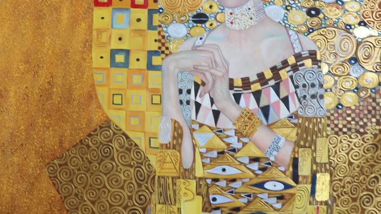 アデーレ・ブロッホ＝バウアーの肖像 I - グスタフ・クリムトの手描き