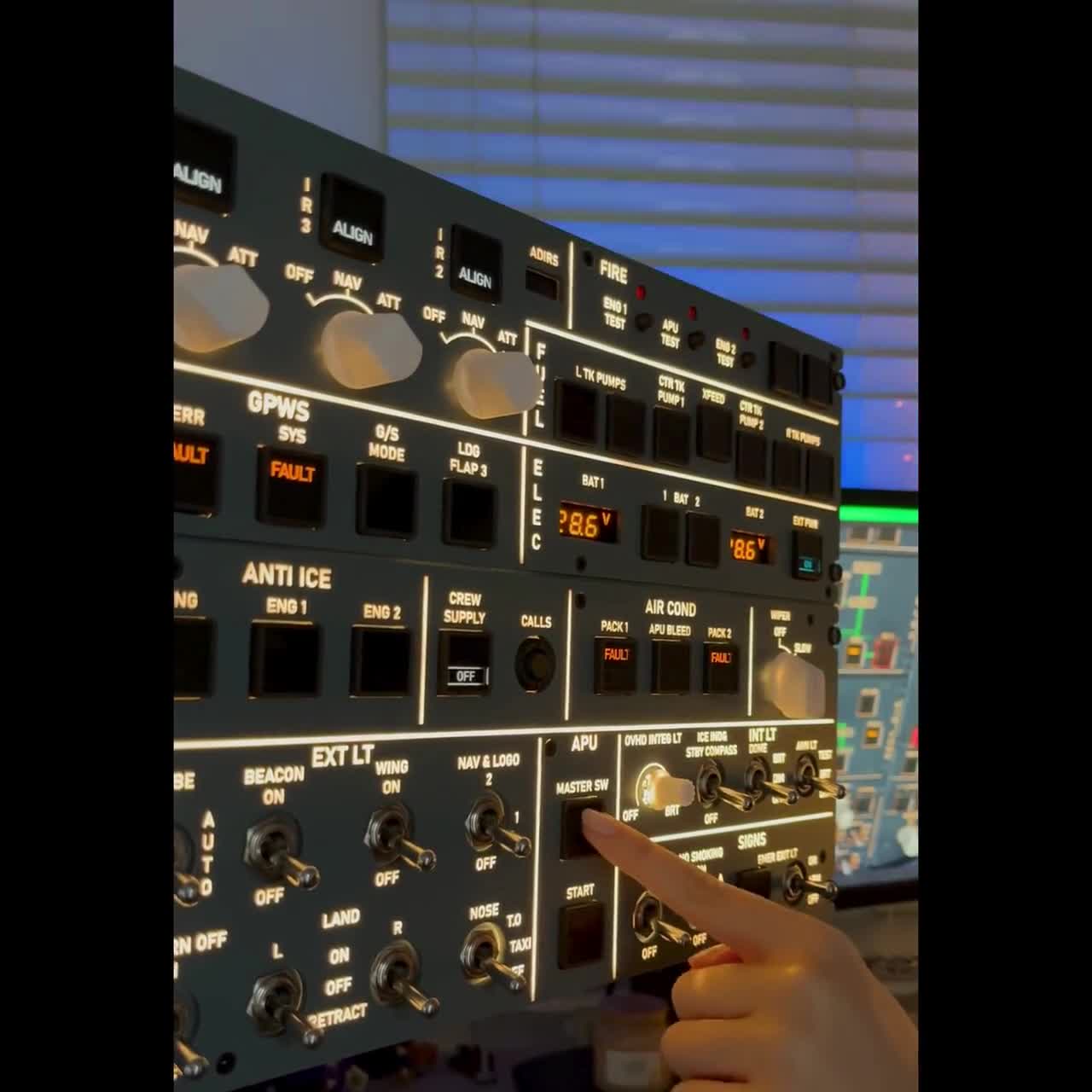 Airbus A320 Compact OVH Panel | Flight Simulator Hardware | MSFS