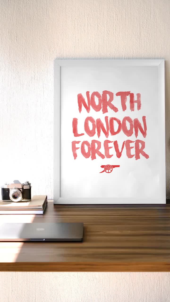 Arsenal North London Forever Poster | Football Soccer Art