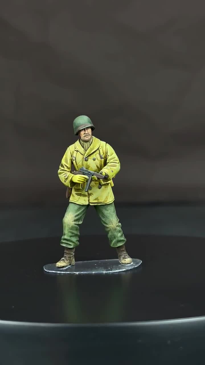 塗装済みフィギュア アメリカ第101空挺師団（バストーニュ 1944）（4体