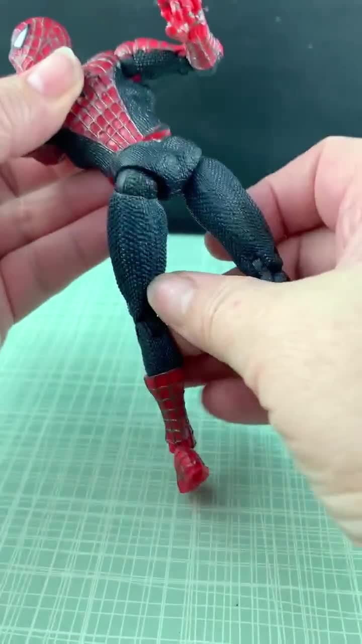 2003 Marvel Web Climbing Spider-man 2 Action Figure With Grey