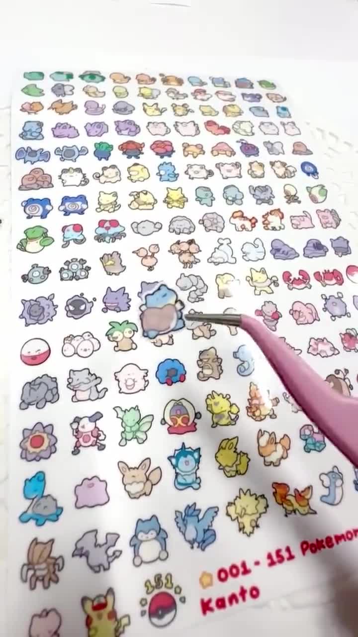 ポケモン第1世代 001-151 ビニールステッカーシート | ミニステッカー