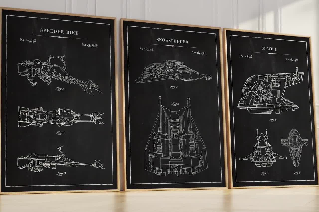 Star Wars Blueprints, Star Wars Poster, Star Wars Schematics