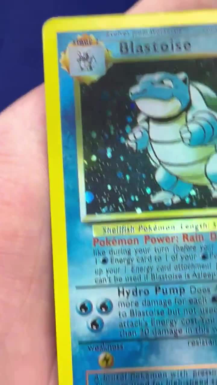 Holo Blastoise Pokemon Card Base Set 2 2/130 Holographic Card
