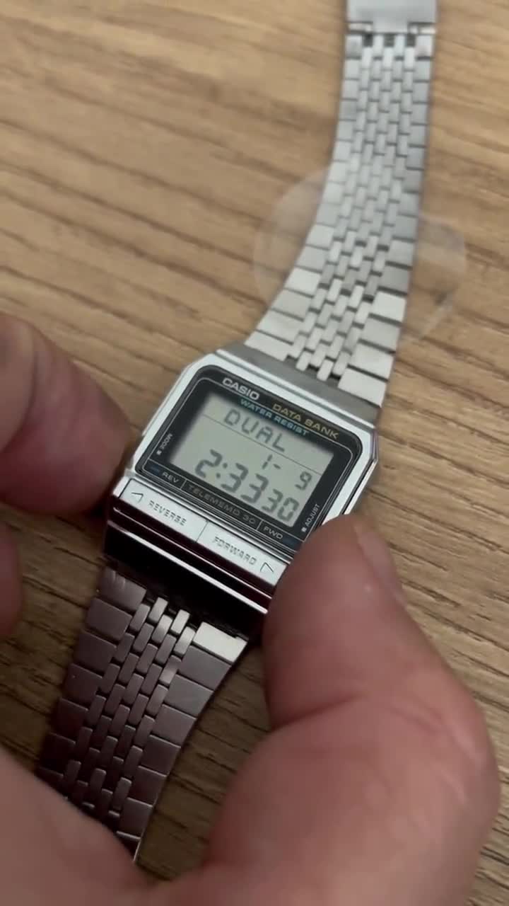 Unused Vintage Casio DB-310 Data Bank Watch 80s Digital Telememo