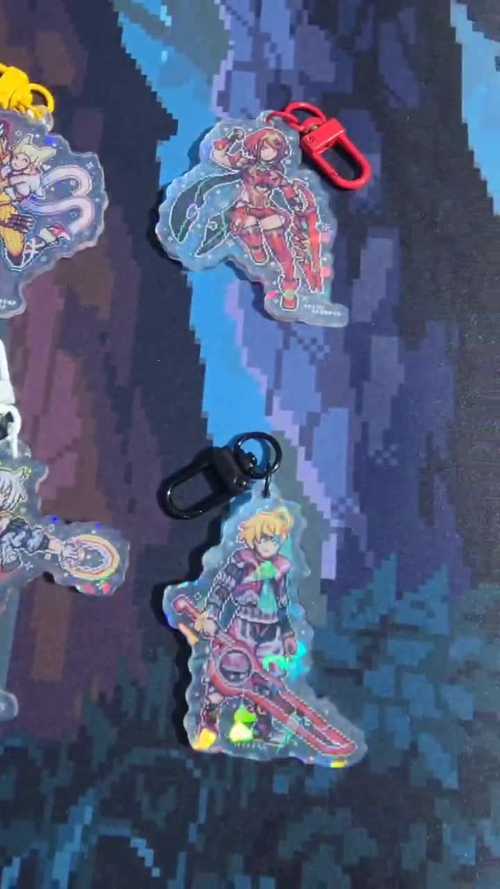ゼノブレイド クロニクルズ アクリルチャーム ピクセルアート
