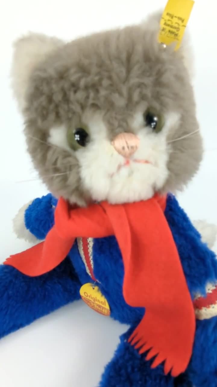 Steiff Dangling Tom Cat With All Ids 13 Inches Vintage 1972 to