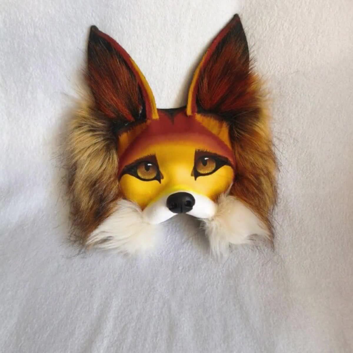 獣人マスク キツネ コスプレ クアドロビクス 毛皮 ユニーク 動物