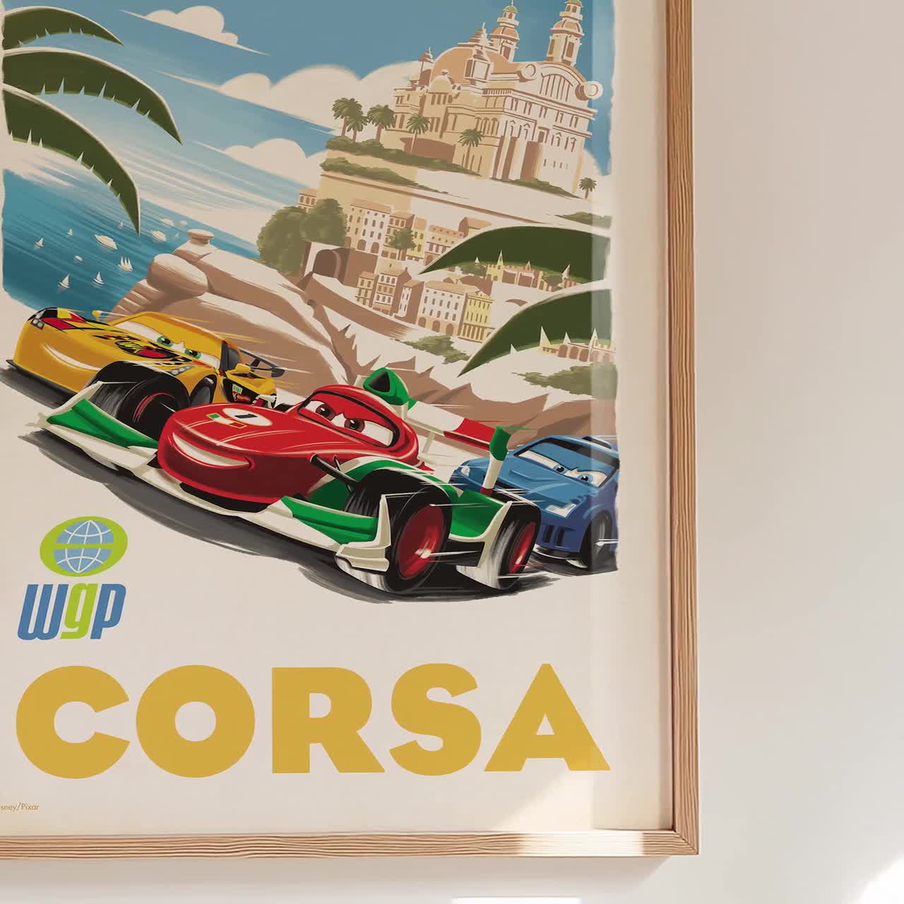 Cars Movie Poster: Porto Corsa Animation Art Print - Etsy