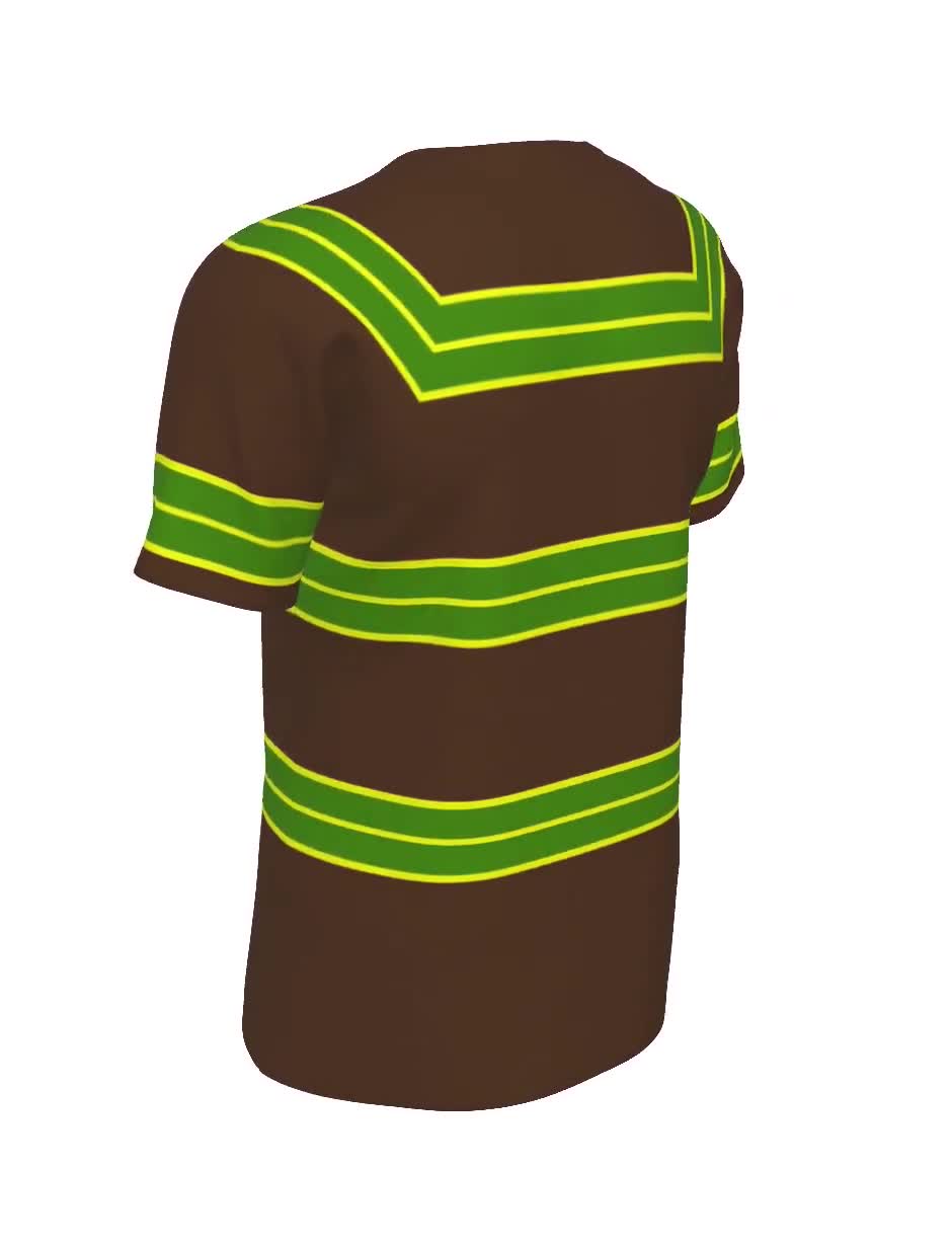 Cobain Look Brown Shirt Green Stripes T-shirt Sweater Tribute