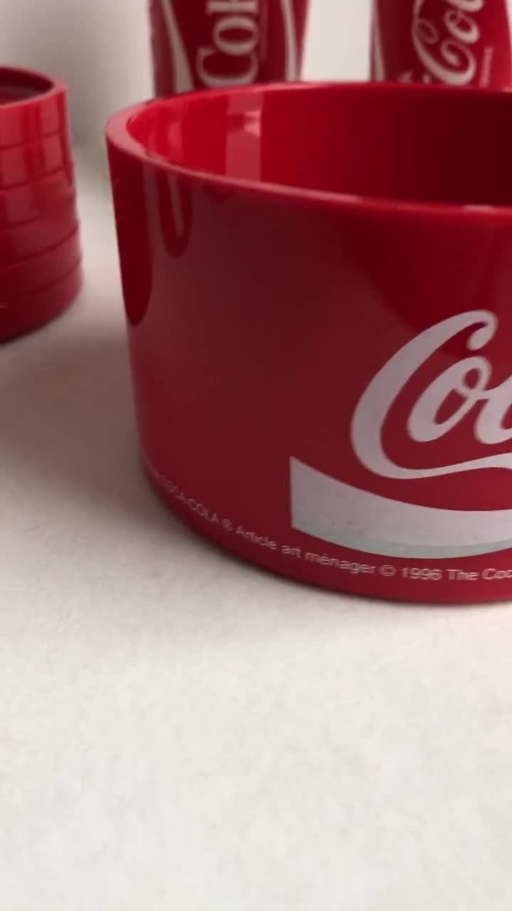ヴィンテージ コカ・コーラ (c) セット: コースター 6 枚、グラス 6 枚