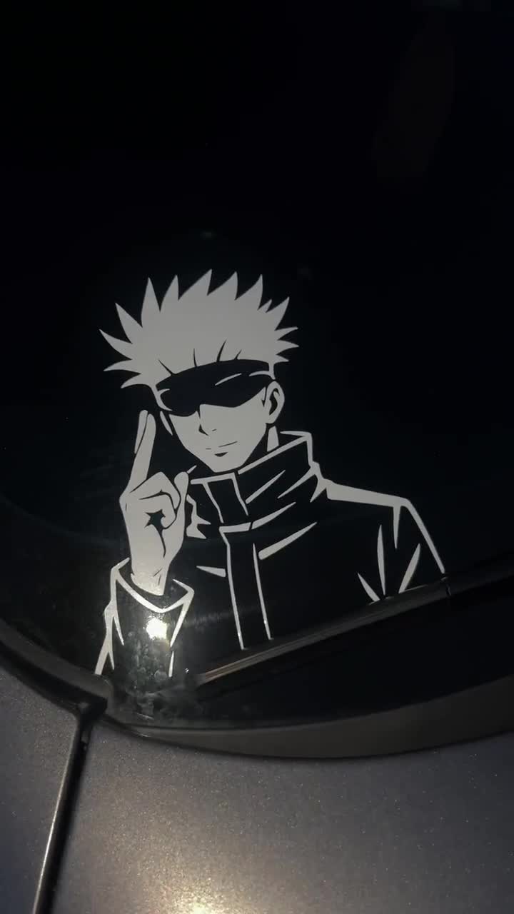Satoru Gojo Vehicle Vinyl Decal – JJK Anime Car Window Sticker