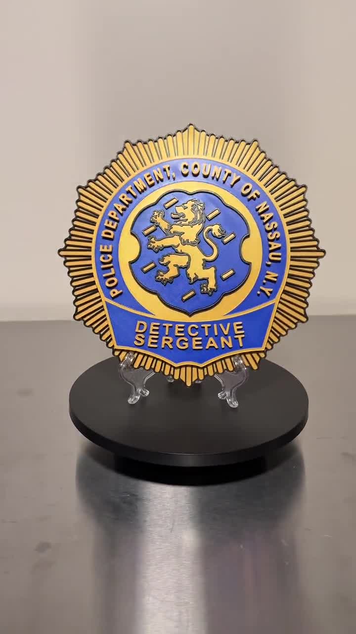 Nassau County Police Detective Sergeant Shield Plaque | PLA