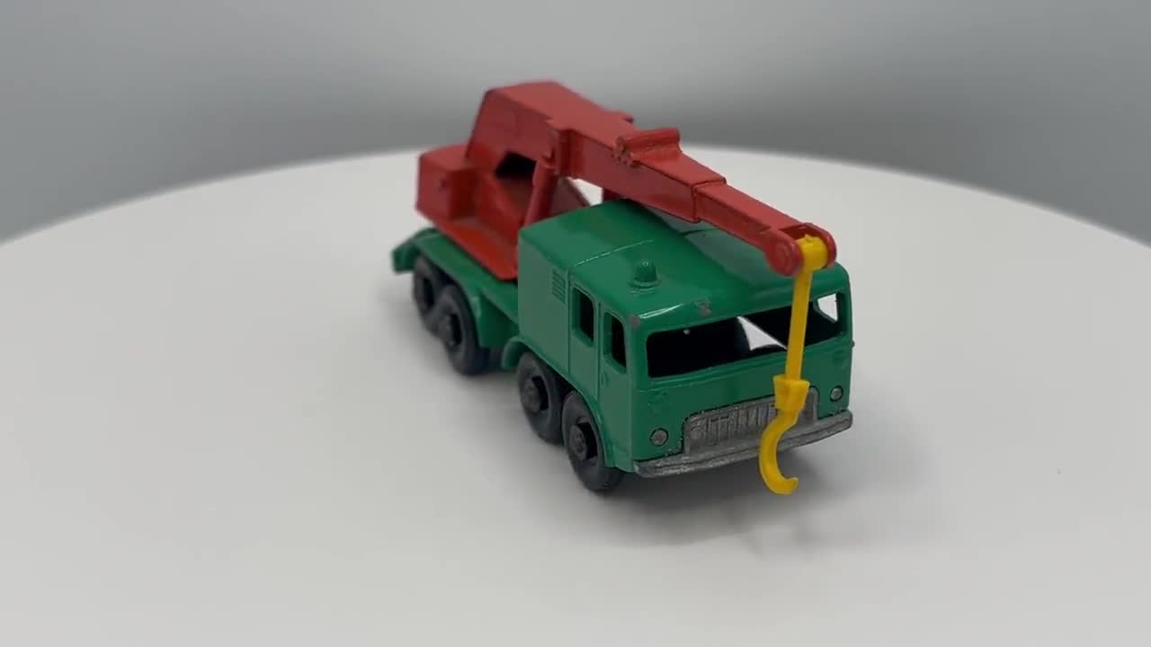 Vintage 1960s Matchbox 8 Wheel Crane Series No. 30 Die Cast Metal