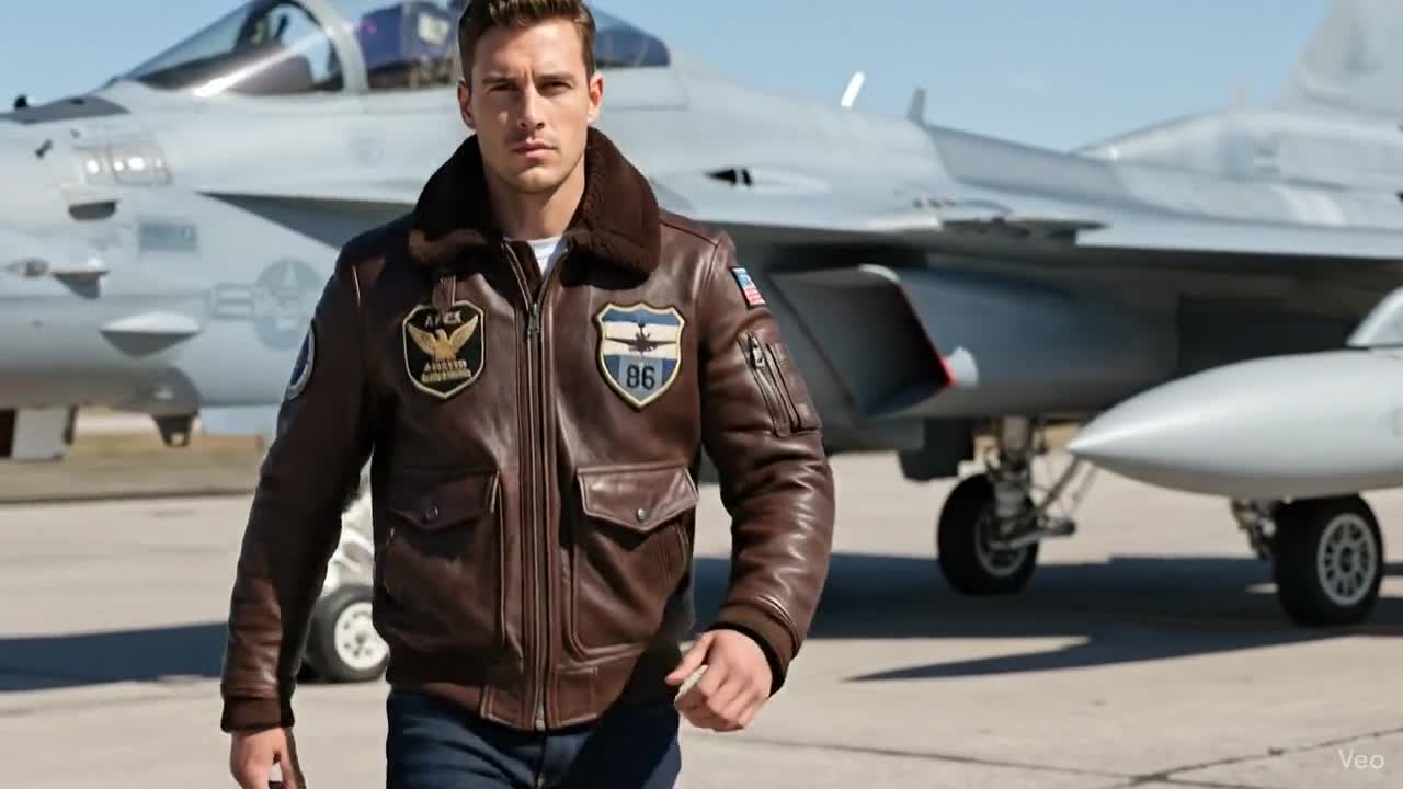 Aviator Bomber Jacket Leather With Embroidered Patches - Etsy