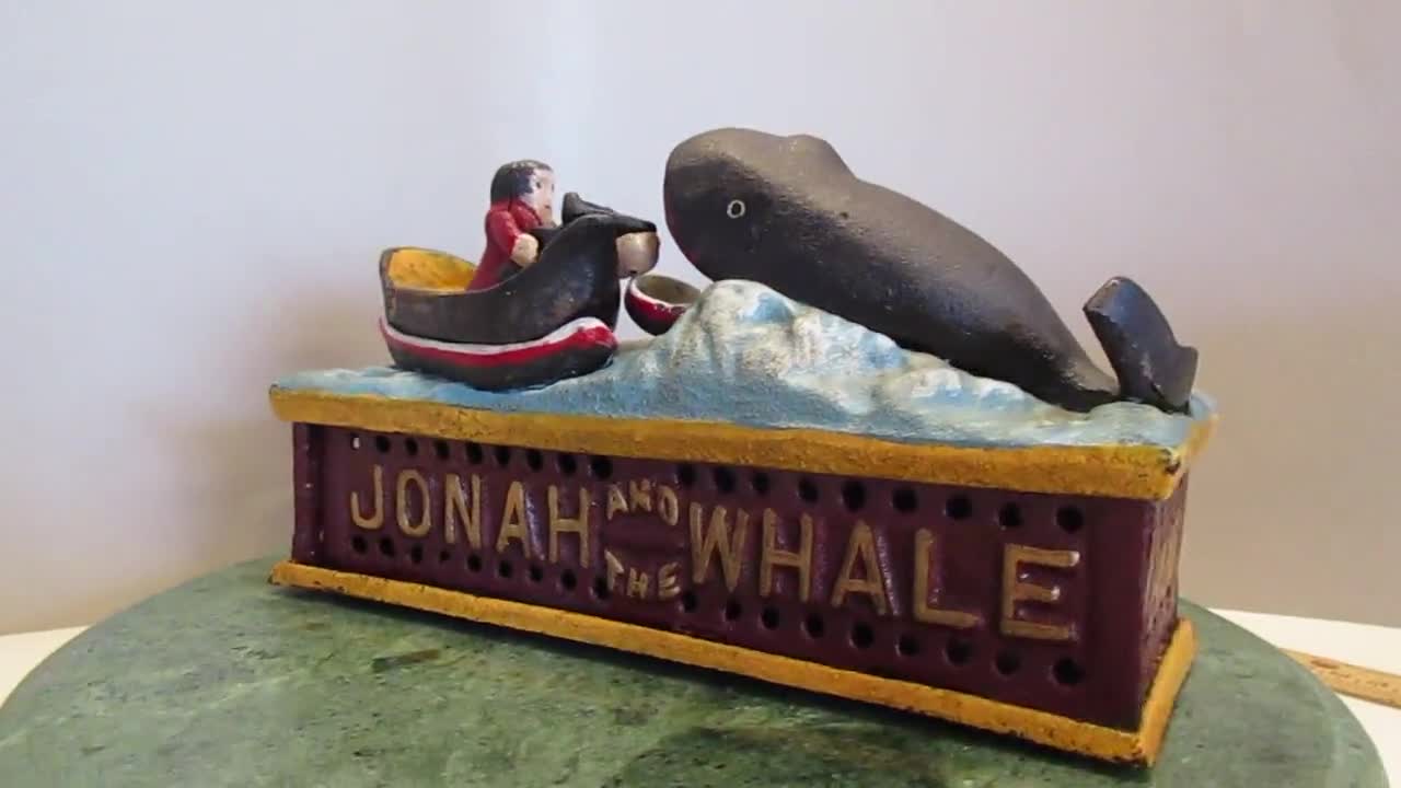 Jonah and the Whale Shepard Hardware 1890 Mechanical Bank Cast