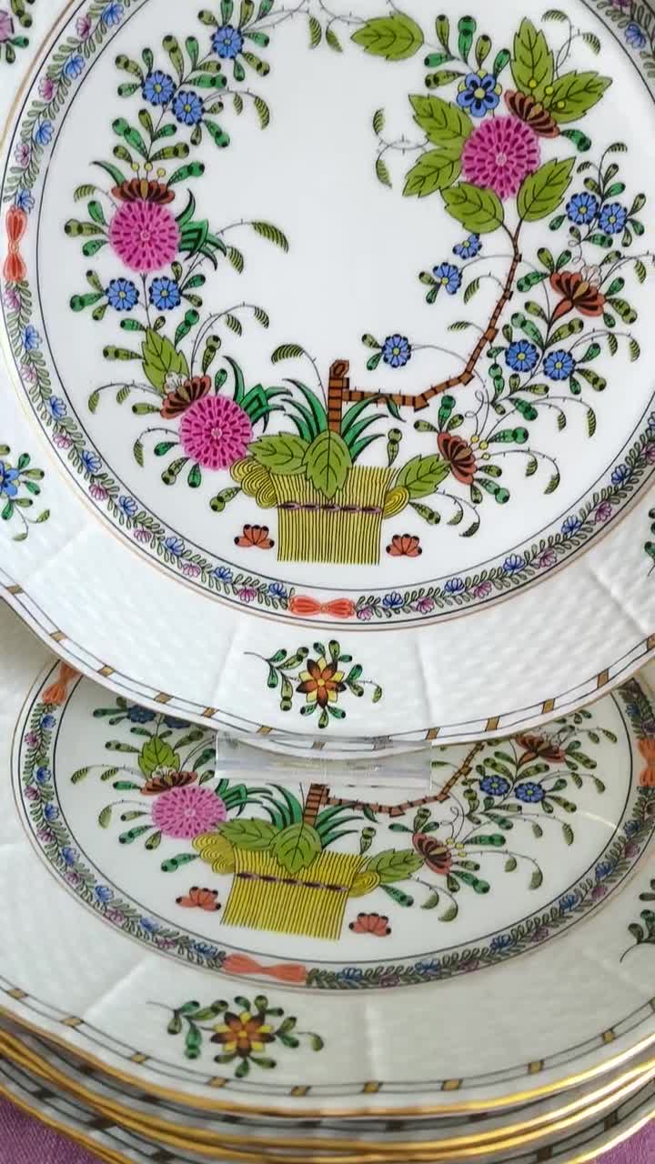 1 X Herend Indian Basket Multicolor Dinner Plate 25cm Handpainted