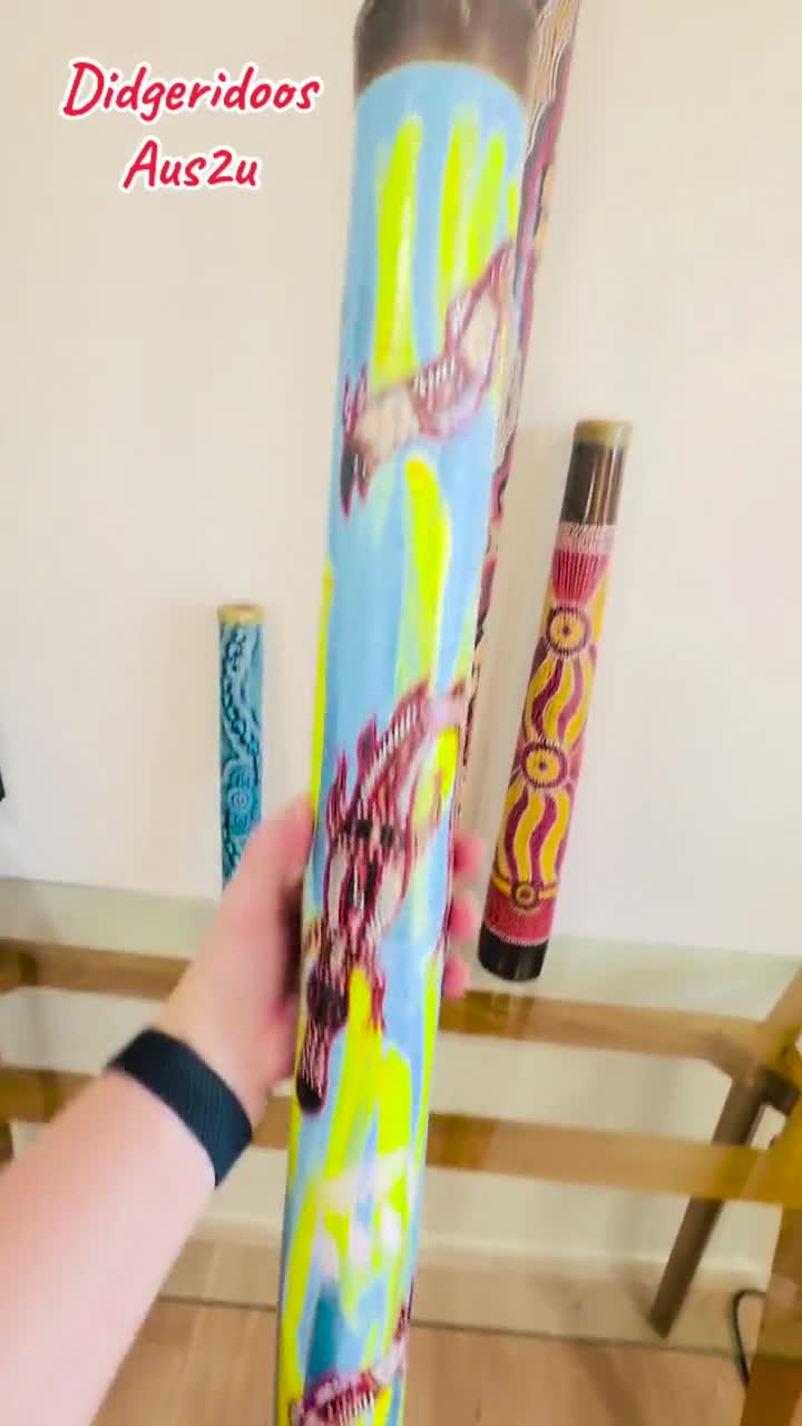 60cm / 24インチ ディジュリドゥ - 竹製、装飾用 - アボリジニ、ドット