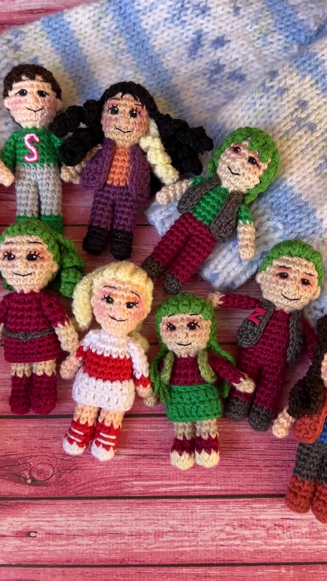 Small Crochet Dolls 3inch From Zombies,zed,nova,victor,zoey
