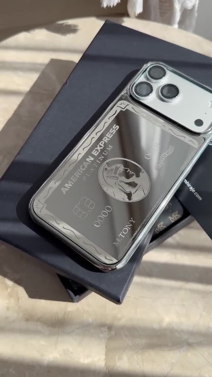 アメックスデザイン プラチナメッキ パーソナライズドシルバー iPhone