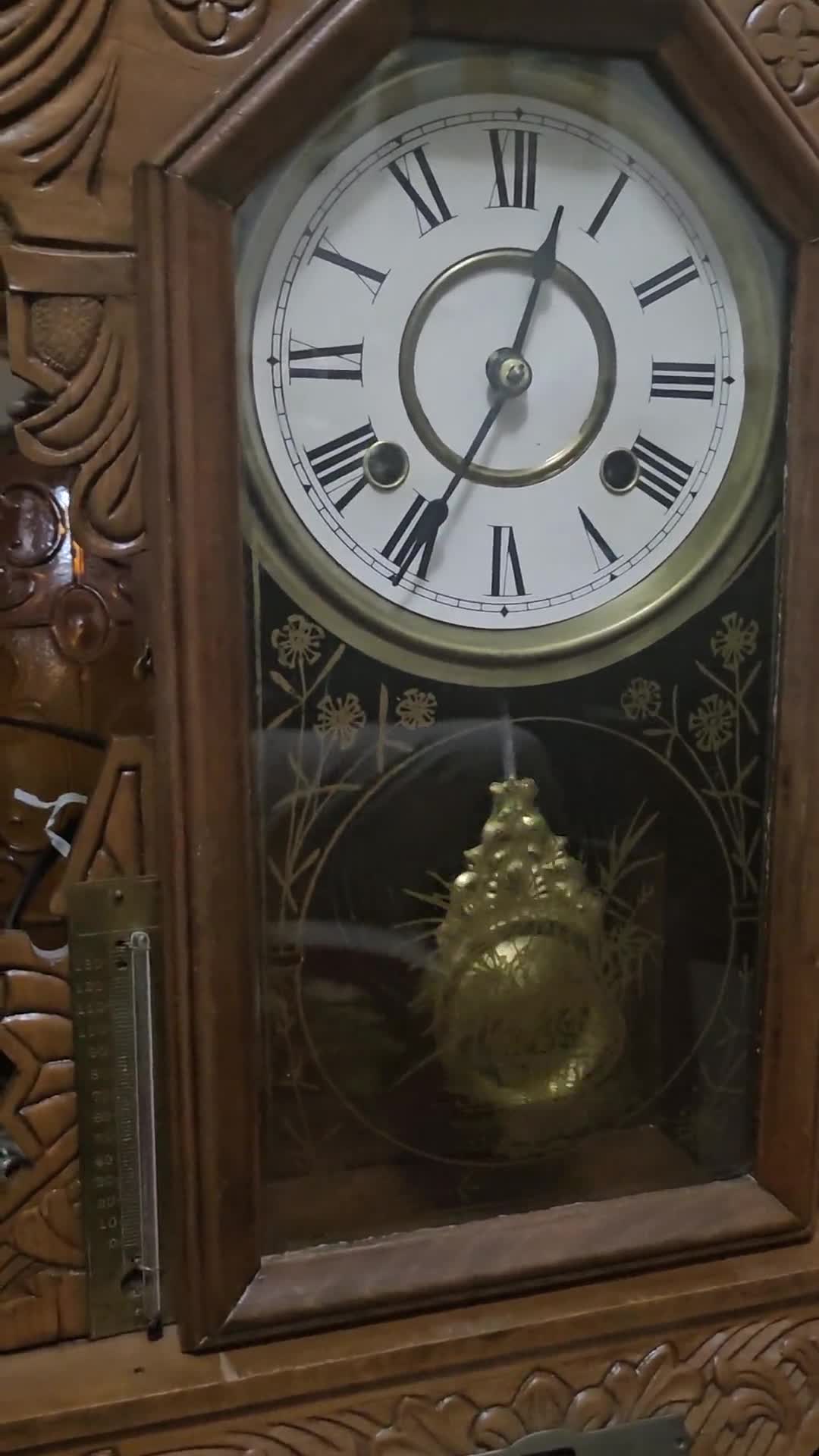 Antique Victorian Eastlake Mantel Clock, Ornate Gingerbread