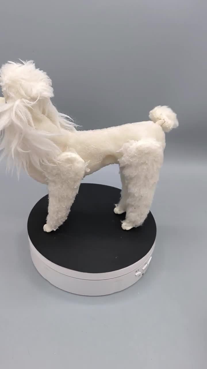ヴィンテージの白いプードル、バービープリンス 1984年製、バービー犬