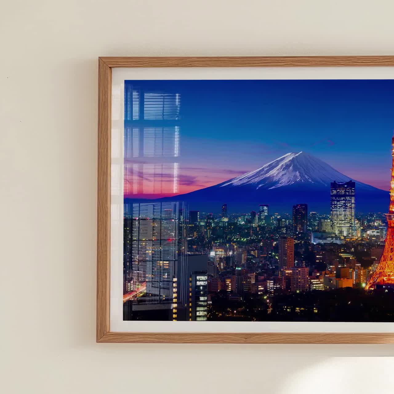 Tokyo Photo Print, Tokyo Tower Art, Tokyo Wall Art, Japan Poster